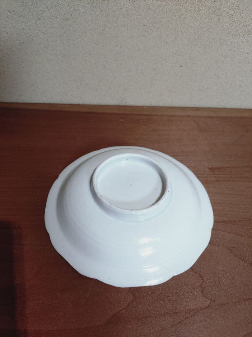 古伊万里 色絵 草花紋 輪花小皿