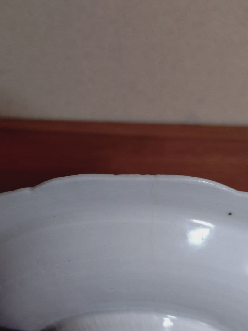 古伊万里 色絵 草花紋 輪花小皿