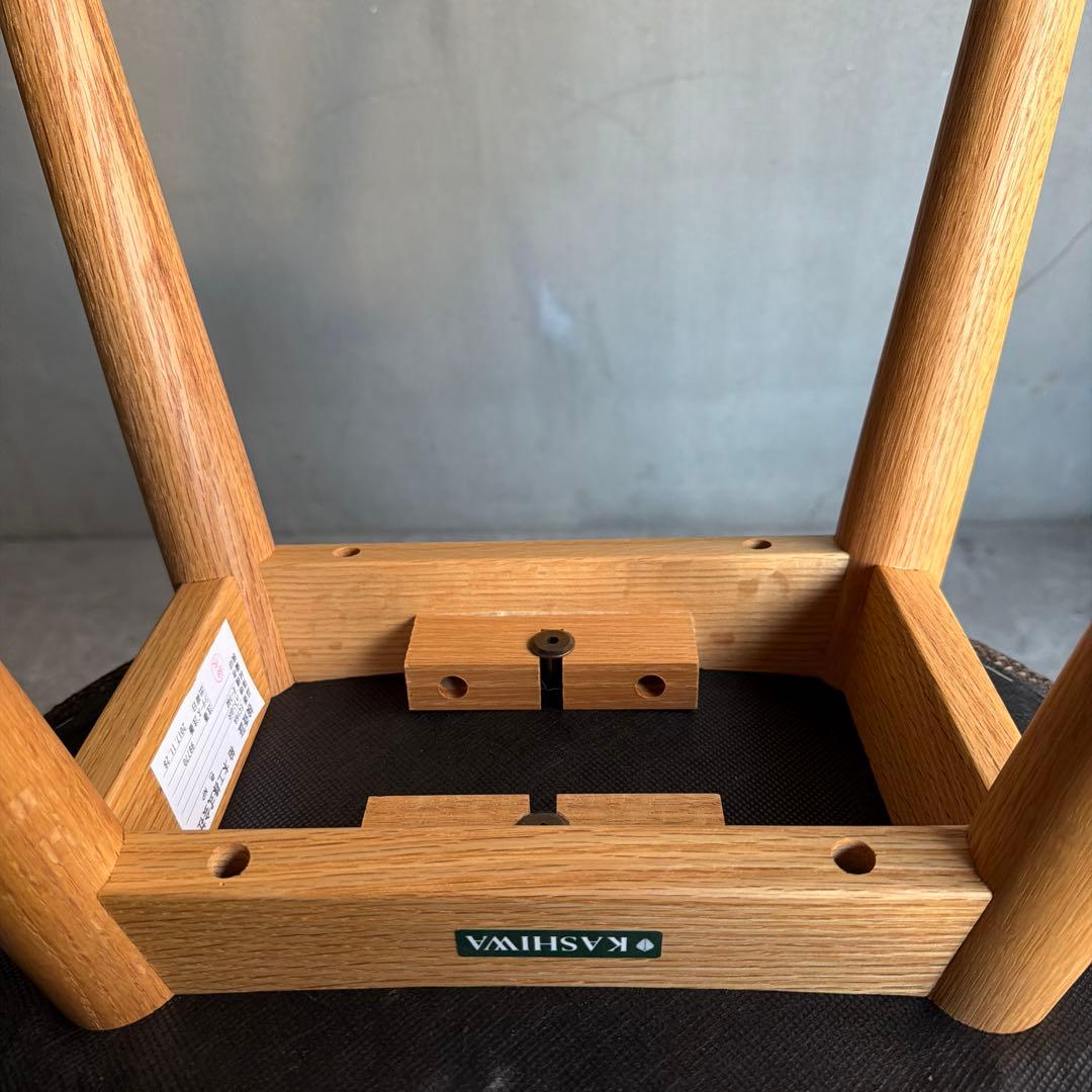 未使用品 飛騨家具 KASHIWAスツール（張座）柏木工 飛騨家具 木製スツール