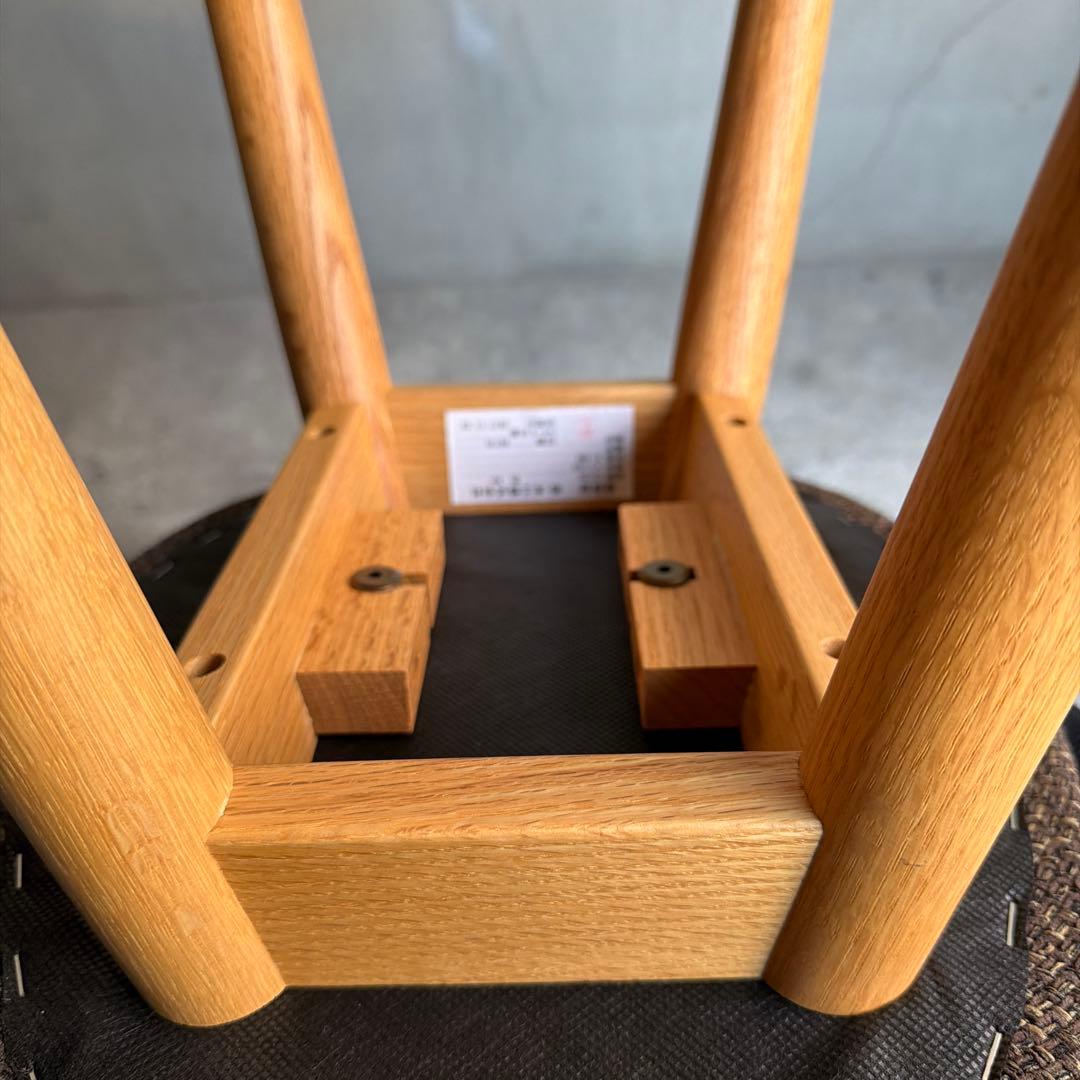 未使用品 飛騨家具 KASHIWAスツール（張座）柏木工 飛騨家具 木製スツール