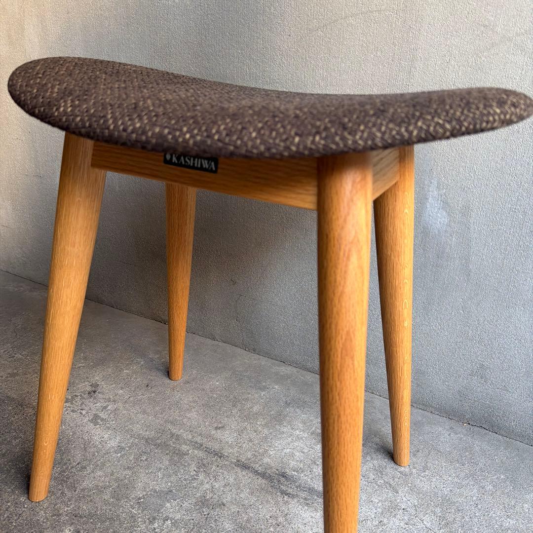 未使用品 飛騨家具 KASHIWAスツール（張座）柏木工 飛騨家具 木製スツール