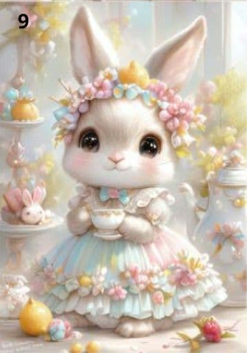 少数限定パネル ⑥　うさちゃんパネル生地　うさぎパネル生地 　ハンドメイド