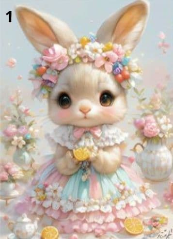 少数限定パネル ⑥　うさちゃんパネル生地　うさぎパネル生地 　ハンドメイド