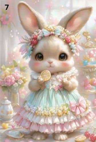 少数限定パネル ⑥　うさちゃんパネル生地　うさぎパネル生地 　ハンドメイド