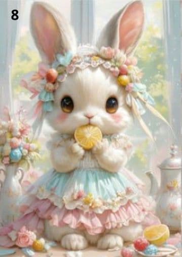 少数限定パネル ⑥　うさちゃんパネル生地　うさぎパネル生地 　ハンドメイド