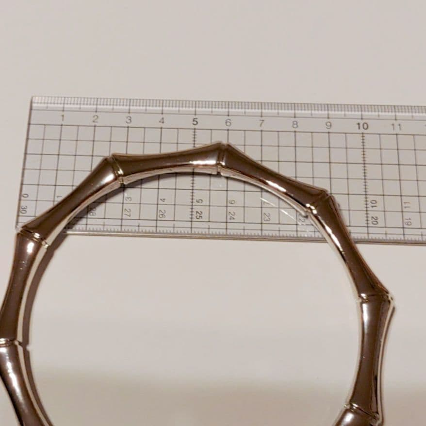 バンブーハンドバッグハンドル メタル ラウンド ハンドメイド