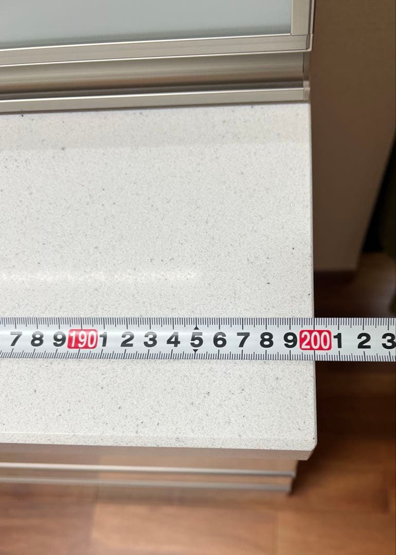 ①パモウナ　キッチンボード　食器棚　幅200センチ　上部分
