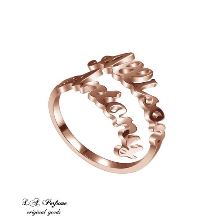 名前入り♡ダブルネーム カスタムリング✨イニシャル オリジナル✨名前入れ