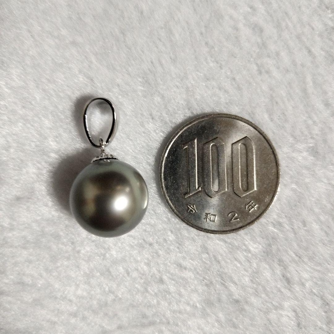 南洋タヒチパール*ペンダントK14/WG