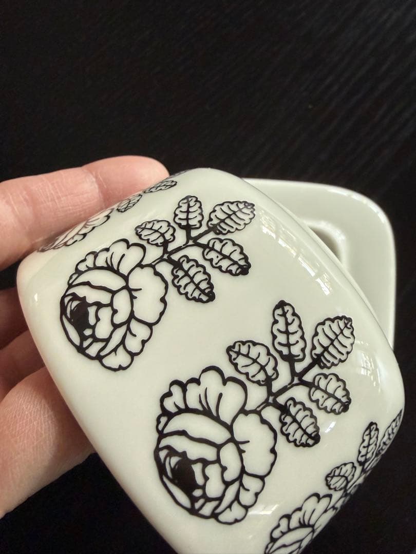 レア　限定　マリメッコ　ブラック　角プレート・ボウル250ml セット　箱無し