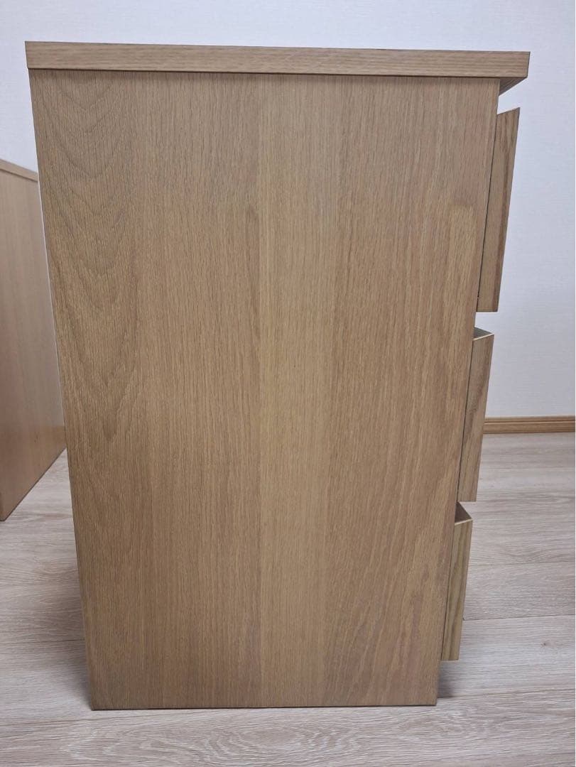 IKEA MALM 3段チェスト　ホワイトステインオーク　3/3