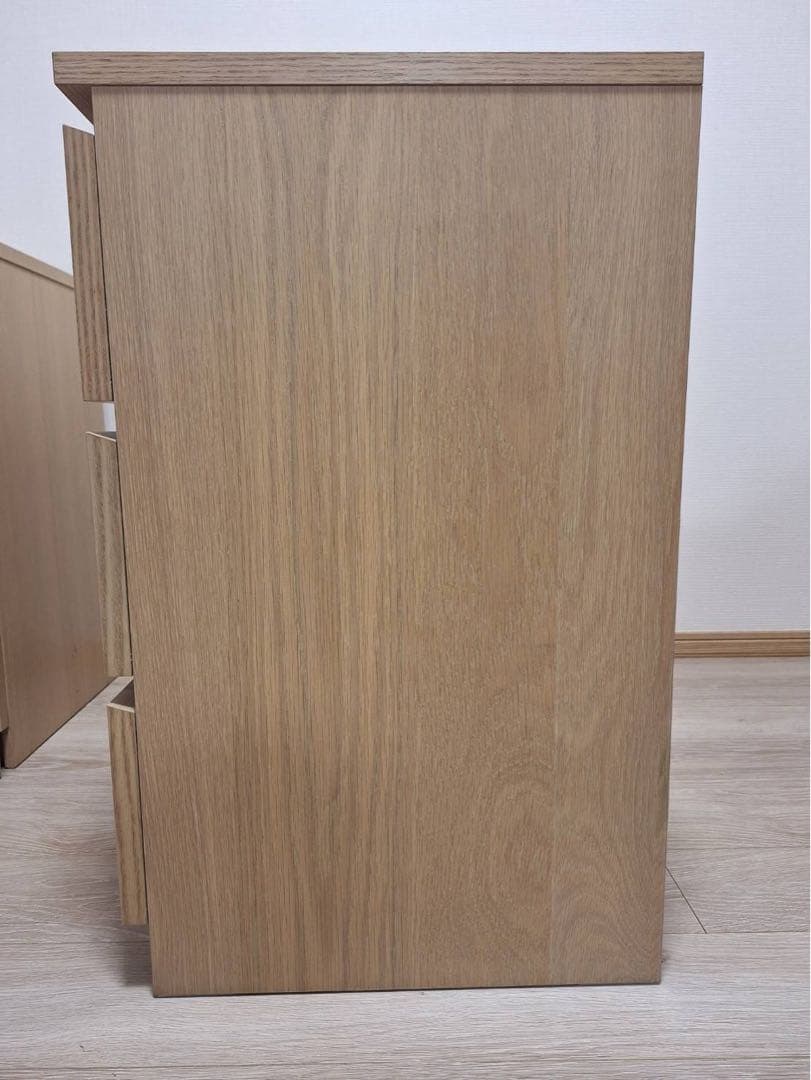 IKEA MALM 3段チェスト　ホワイトステインオーク　3/3