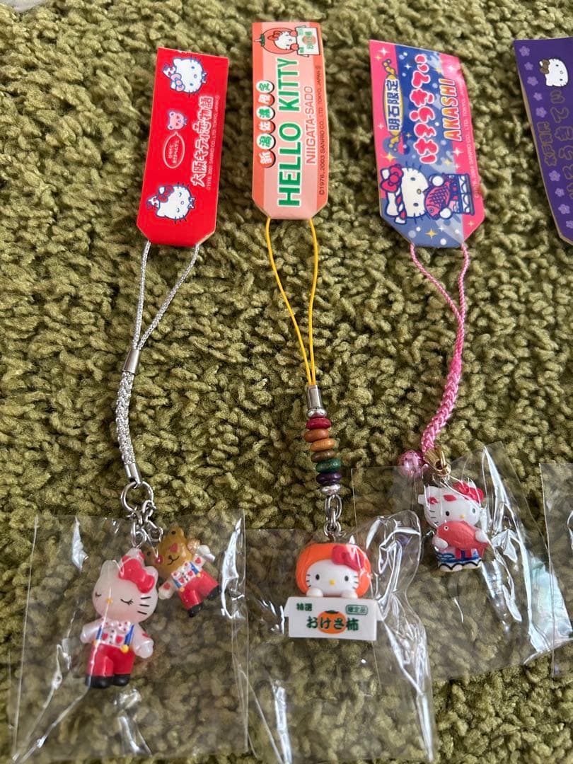 ハローキティ　ストラップ　7個セット　根付け