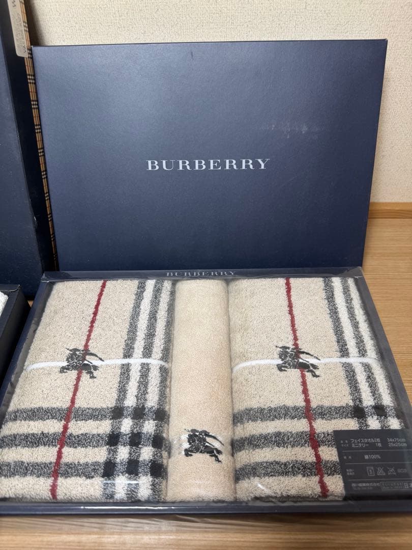 Burberrys タオルシーツ・フェイスタオル×2・ミニテリー セット