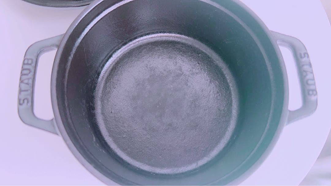 STAUB 鋳鉄製 両手鍋 グレー