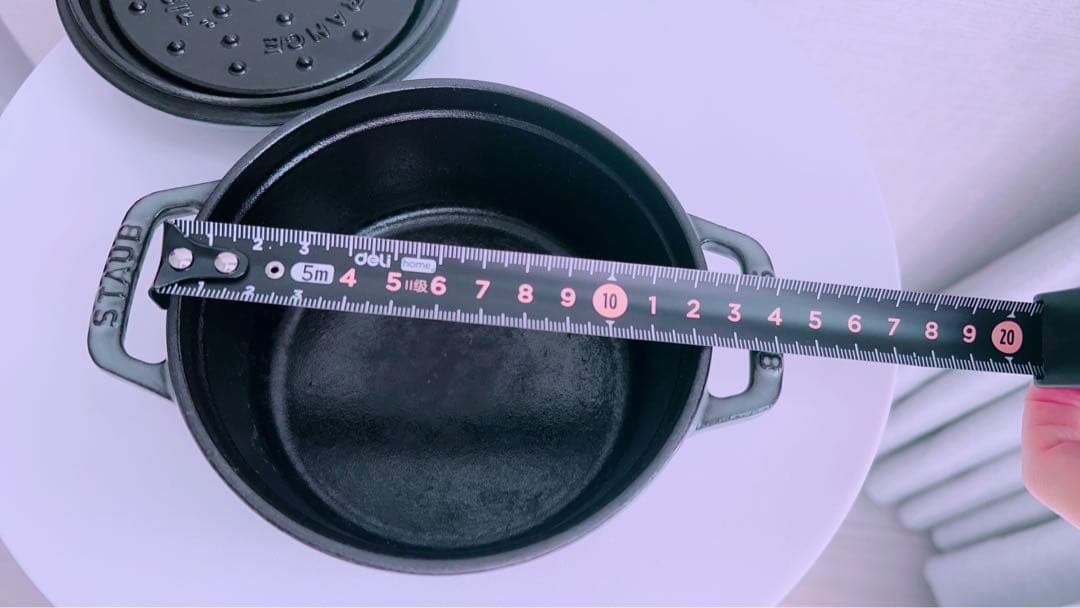 STAUB 鋳鉄製 両手鍋 グレー