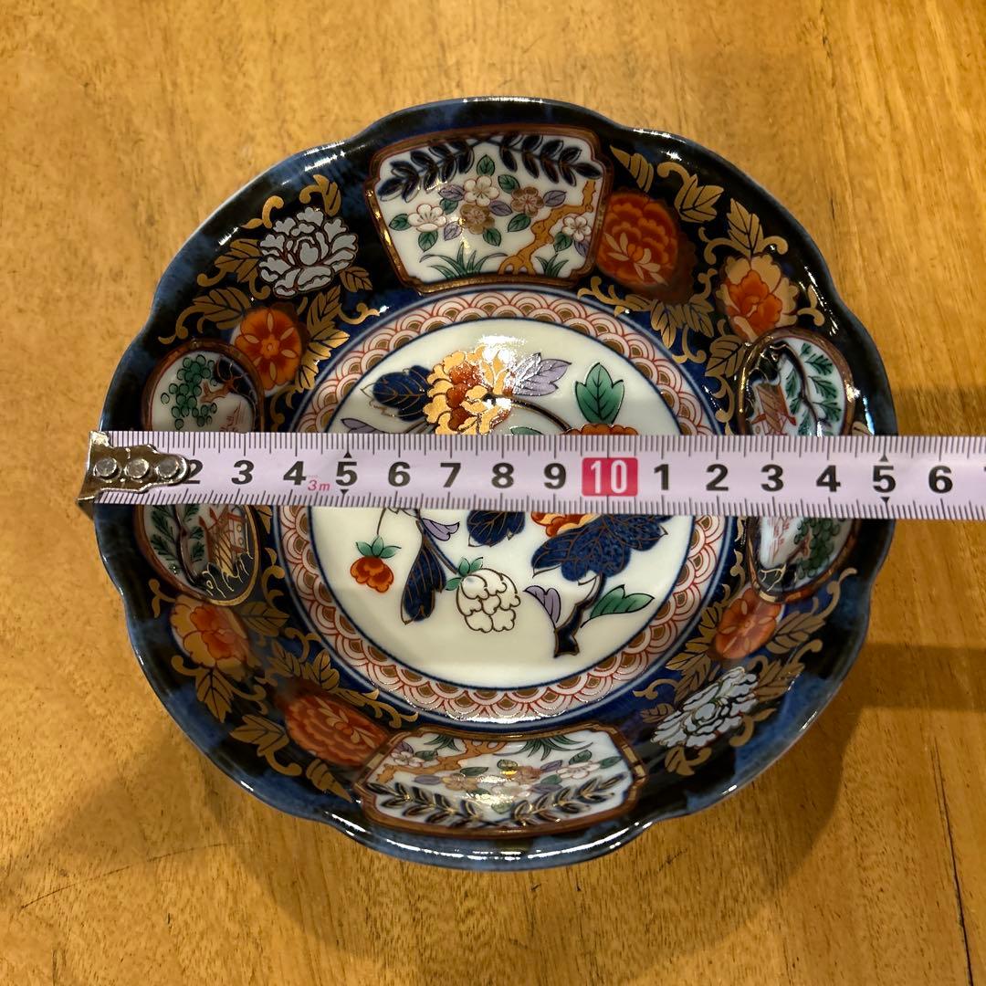 有田焼　和山窯　金彩古伊万里絵付　平鉢　四枚