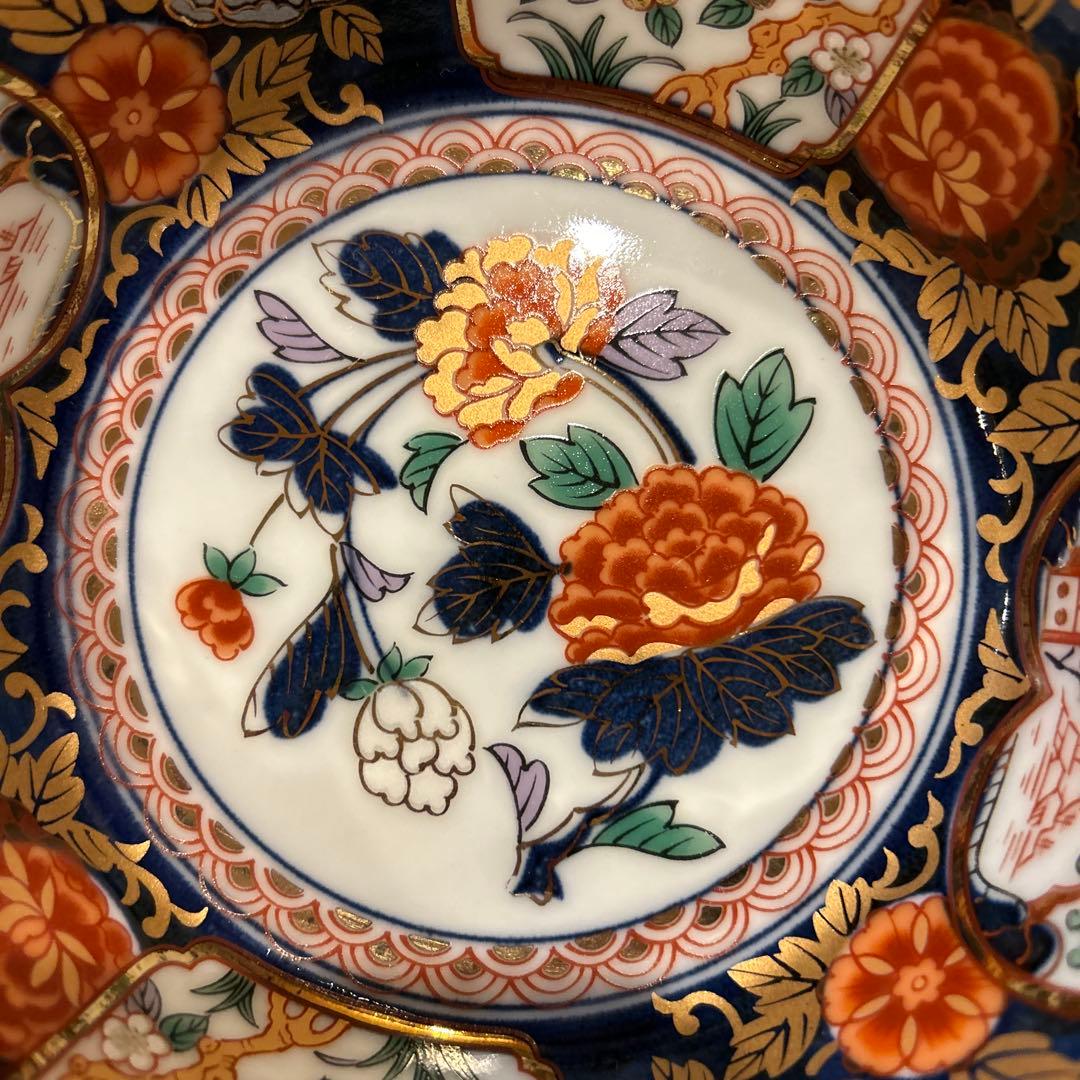 有田焼　和山窯　金彩古伊万里絵付　平鉢　四枚