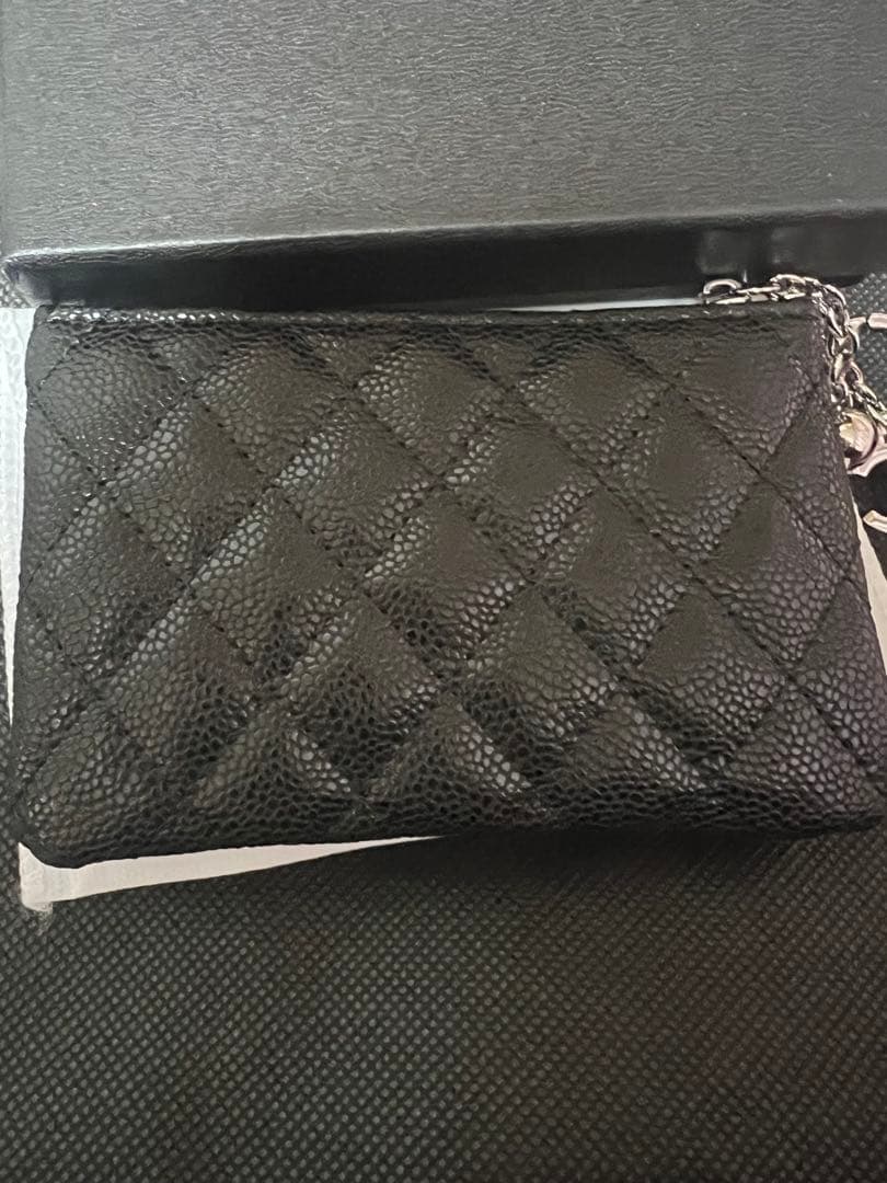CHANEL ノベルティ キャビアスキン 小銭入れ、カードケース