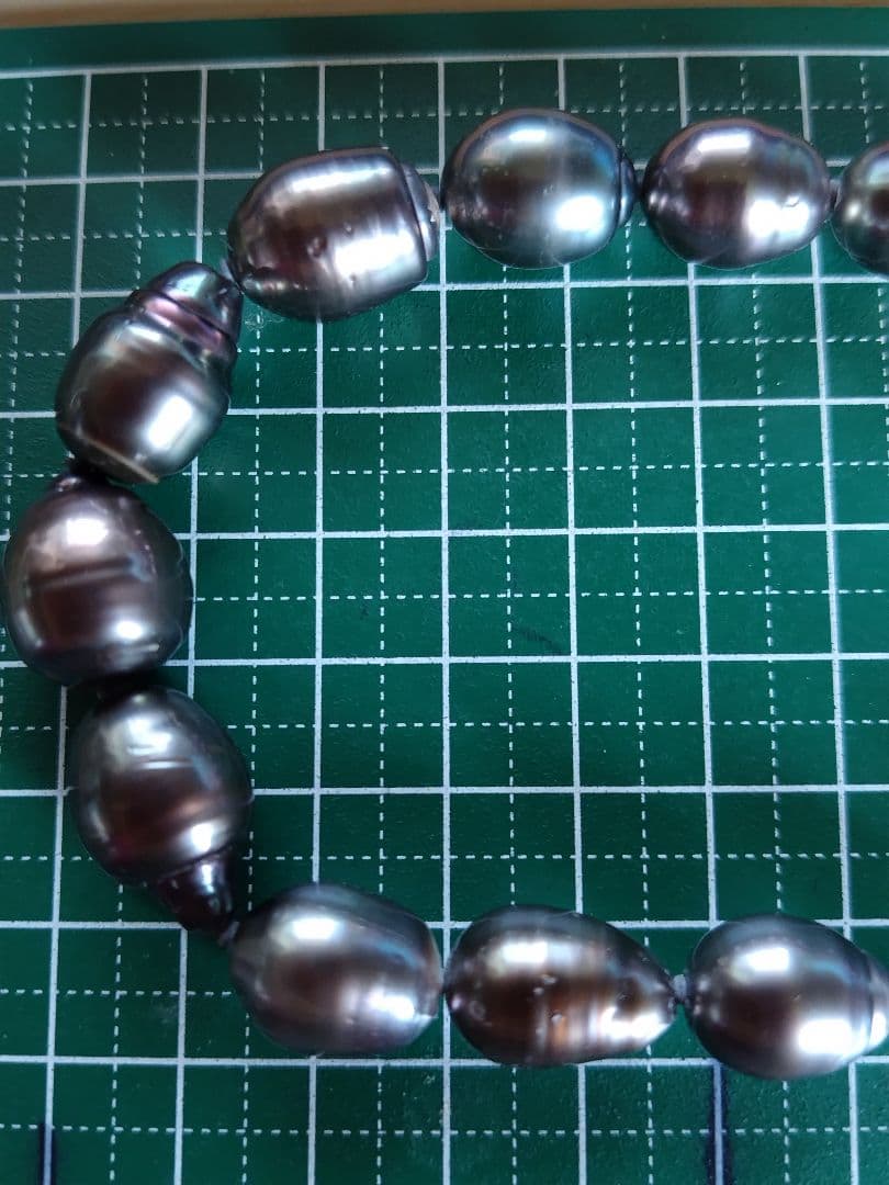 【鑑別書】黒蝶真珠ネックレス　迫力のバロック