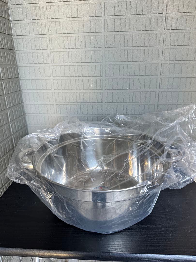 業務用 18-8ステンレス 段付料理鍋 39cm 新品