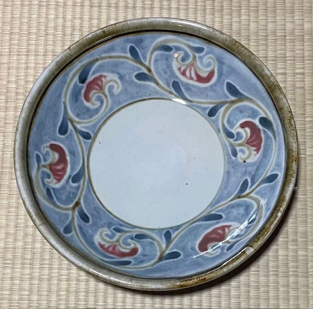 河井久 飾り皿 大皿「唐草紋鉢」 直径37.5cm