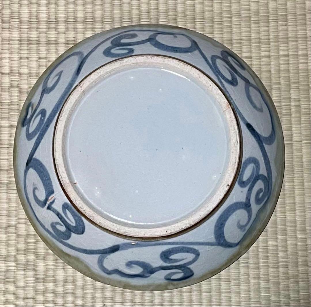 河井久 飾り皿 大皿「唐草紋鉢」 直径37.5cm