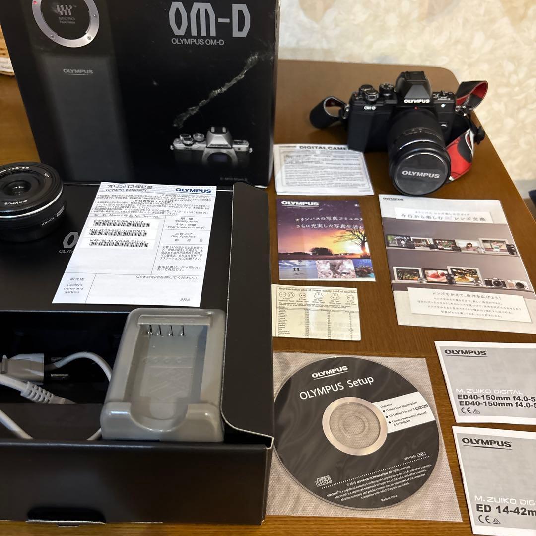 【箱・説明書付】OLYMPUS OM-D E-M10MarkⅡダブルズームキット
