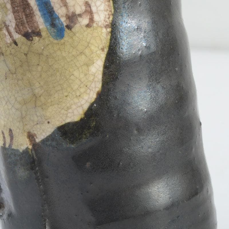 クレヨン7色 　草文　茶入　仕覆付　裏千家八代　又玄斎極め箱　D 9466