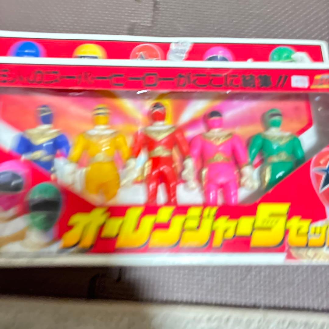 【当時物】絶版品超力戦隊オーレンジャー　ソフビ5体セット