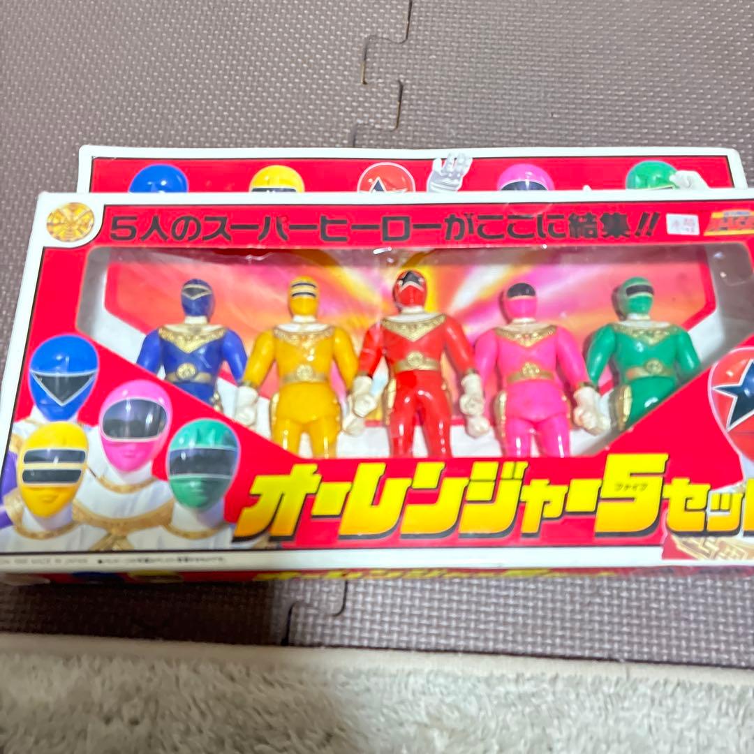 【当時物】絶版品超力戦隊オーレンジャー　ソフビ5体セット