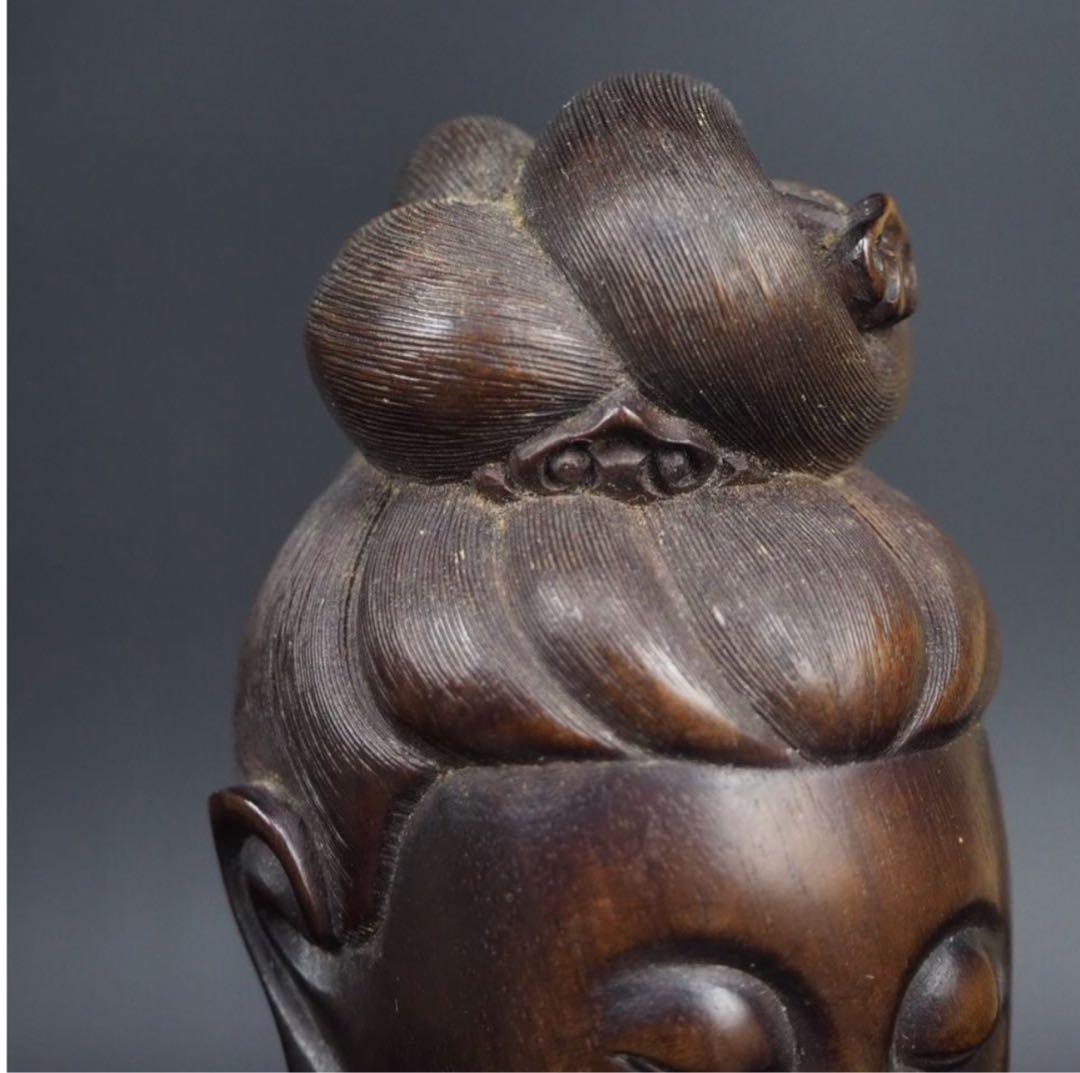 送料無料　清時代　龍眼木彫刻　観音坐像　仏像　仏教美術　高さ22ｃｍ