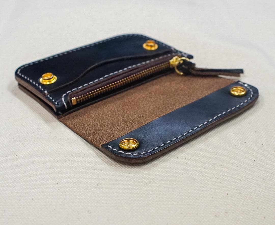 ホーウィン HORWEEN クロムエクセル　トラッカーウォレット　ハンドメイド