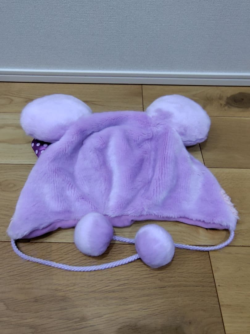 東京ディズニーリゾート　ミニー 耳付き帽子 紫