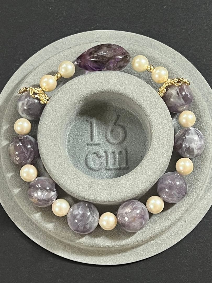 スーパーセブン水入とパープルマイカのブレスレット