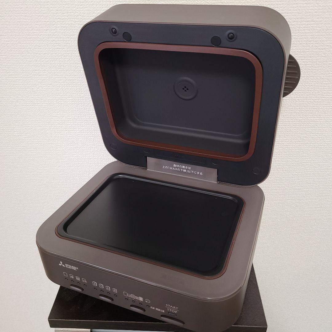 ほぼ新品 三菱 トースター ブレッドオーブン　レトロブラウン TO-ST1-T