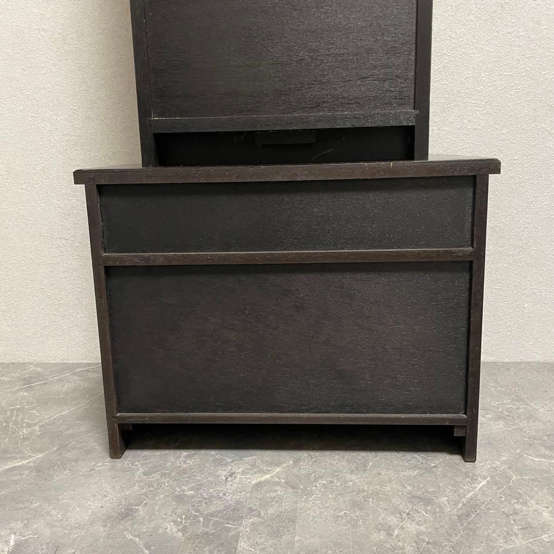 鎌倉彫 姿見　三面鏡 鏡台　彫刻 牡丹花 レトロ 最高級銅引鏡 ミエミラー