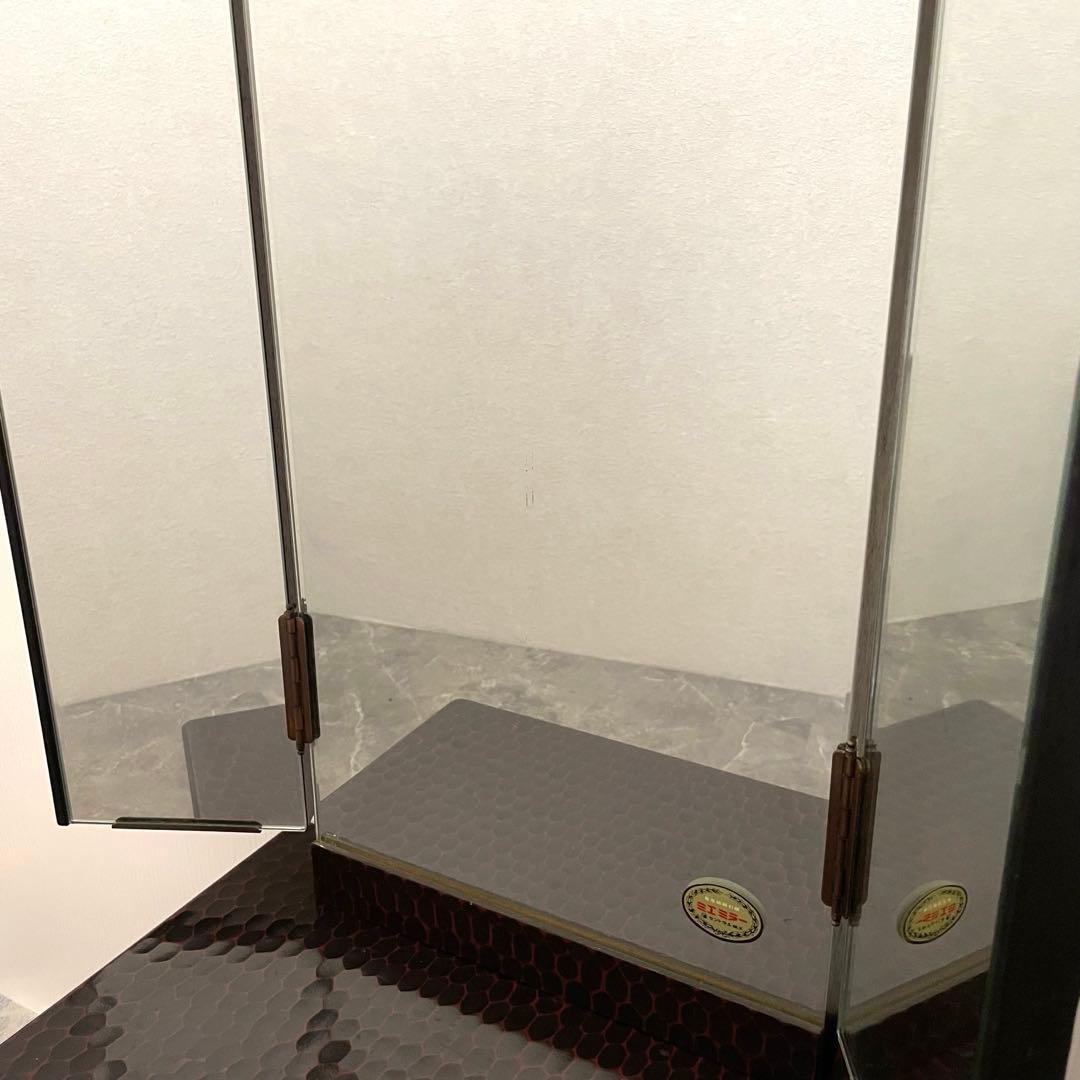 鎌倉彫 姿見　三面鏡 鏡台　彫刻 牡丹花 レトロ 最高級銅引鏡 ミエミラー