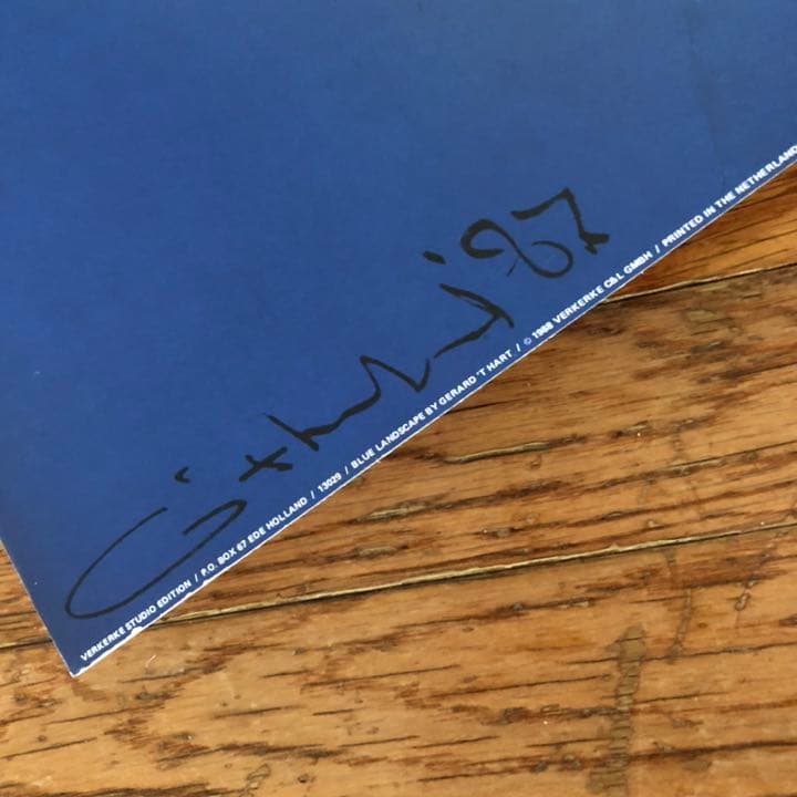 送料込み！GERARD'T HART 現代アート「青い風景」(^^)