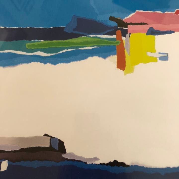 送料込み！GERARD'T HART 現代アート「青い風景」(^^)