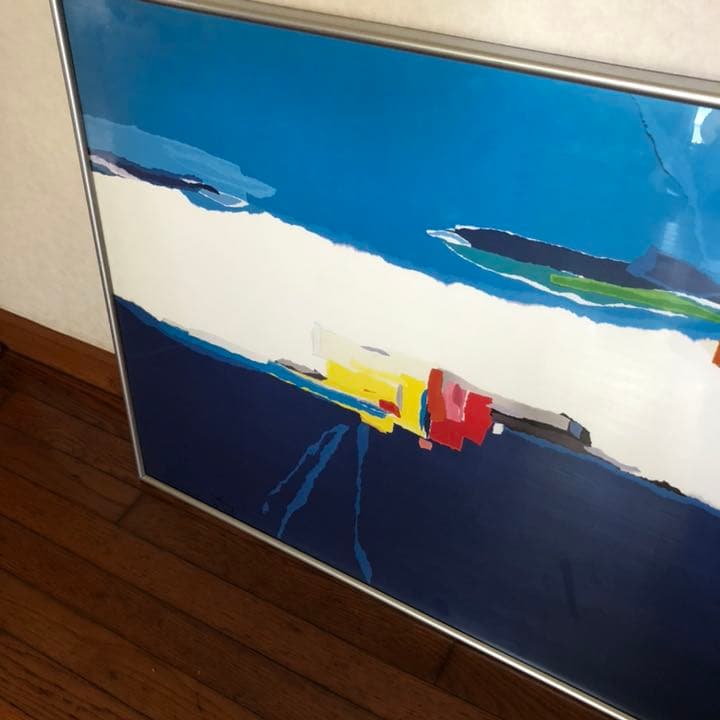 送料込み！GERARD'T HART 現代アート「青い風景」(^^)