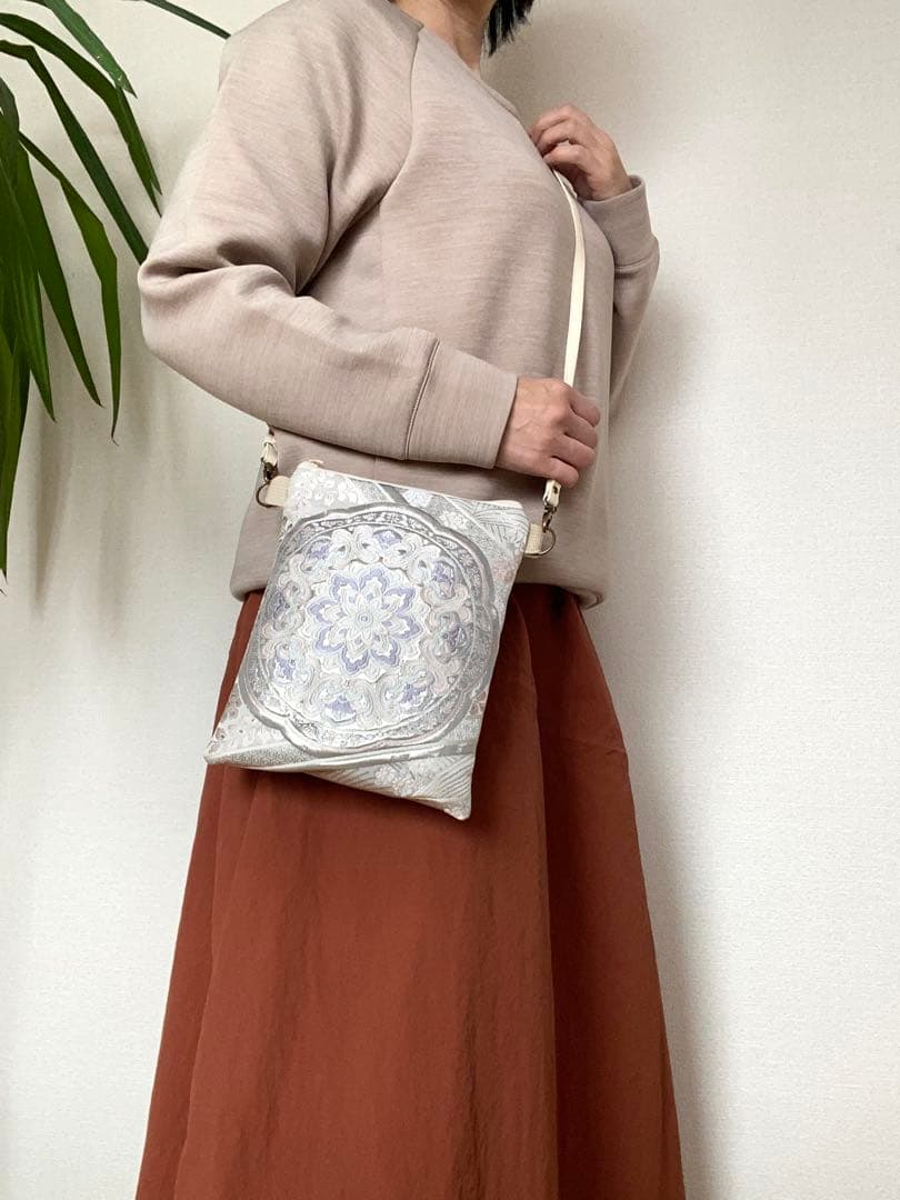 大人可愛いサコッシュバッグ帯リメイクサコッシュバッグ着物リメイクバッグ5107