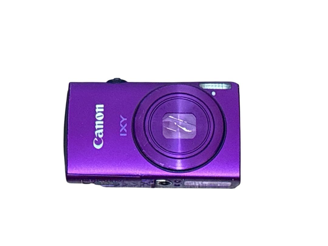 Canon IXY 600F デジカメ　パープル　液晶左側日焼け　左下黒線あり