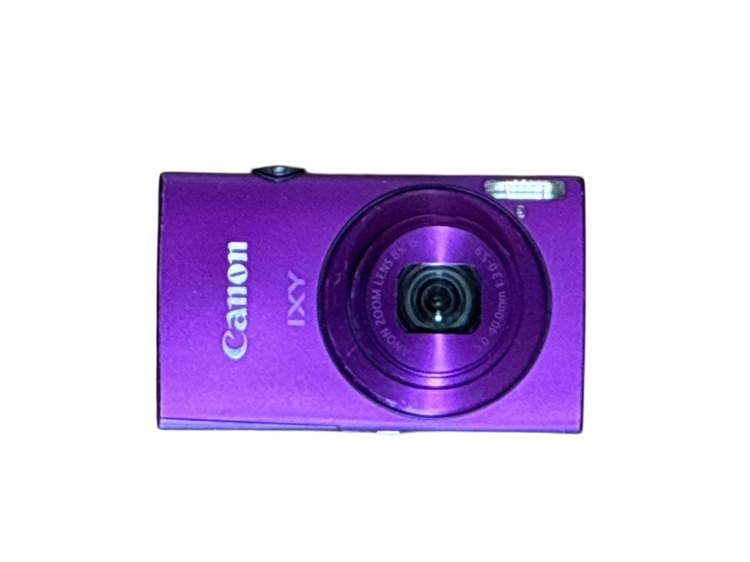 Canon IXY 600F デジカメ　パープル　液晶左側日焼け　左下黒線あり