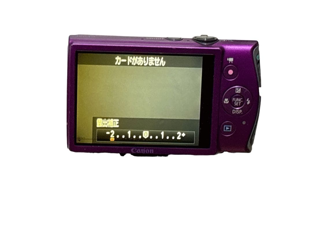 Canon IXY 600F デジカメ　パープル　液晶左側日焼け　左下黒線あり