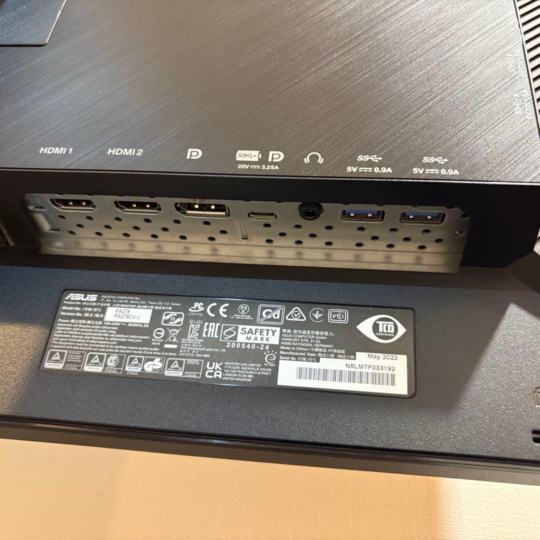 ASUS 4K モニター 27インチ PA279CV-J