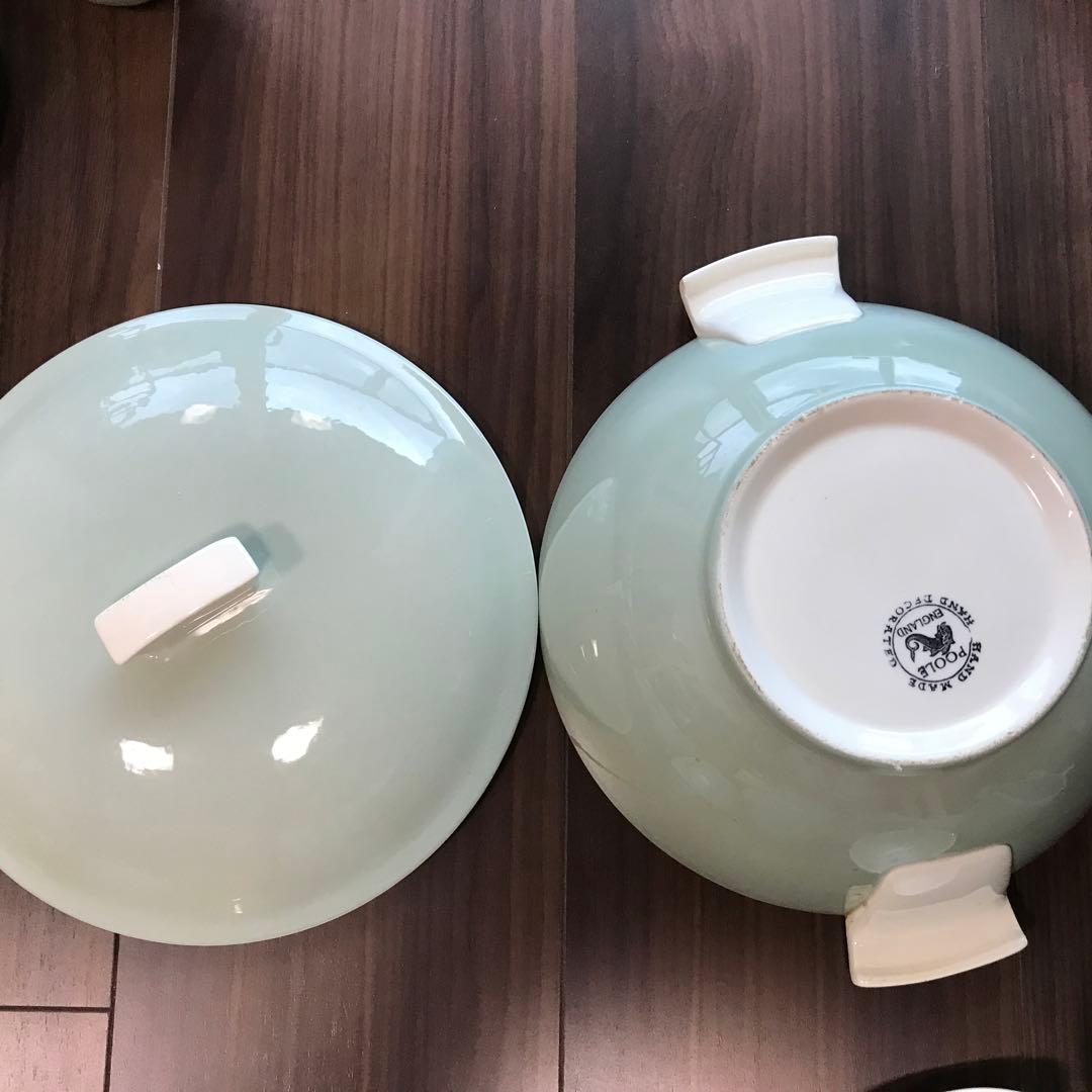 英国 Poole Pottery／サラダボール6＆サービングセット