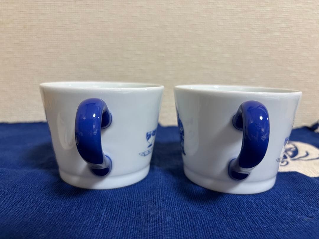 深川製磁　ブルーチャイナ　カップ&ソーサーペア