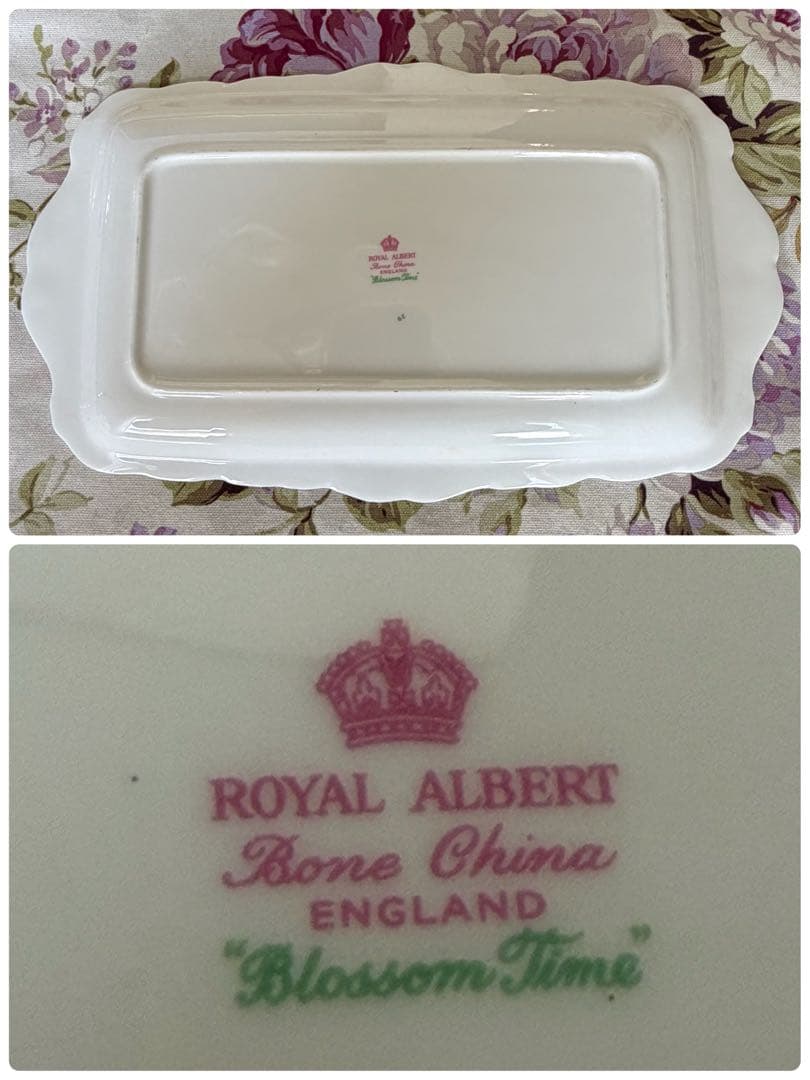 【レア美品】ロイヤルアルバート★ブロッサムタイム★サンドイッチプレート