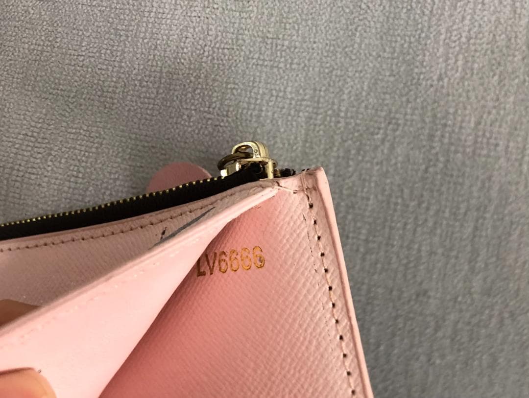 ブランドLV 粉花財布　カードケース　ピンク　ブラウン　高品質　女性
